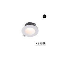 Inbouwspot Häsler Greccio Incl. Fase Aansnijding Dimbaar 8.8 cm 3.6 Watt Warm Wit Set 5x