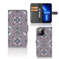 iPhone 13 Pro Max Bookcase Flower Tiles - thumbnail