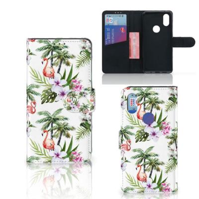 Xiaomi Mi Mix 2s | Telefoonhoesje | Met pasjeshouder | Flamingo Palms