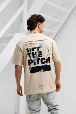 Off The Pitch Lit T-Shirt Heren Beige - Maat XS - Kleur: Beige | Soccerfanshop