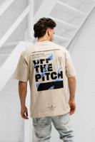 Off The Pitch Lit T-Shirt Heren Beige - Maat XS - Kleur: Beige | Soccerfanshop