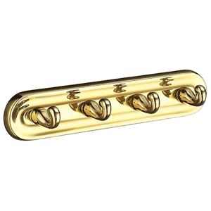 Smedbo Villa Handdoekhaak - 23x4cm - 4 haken - messing V259