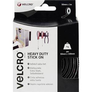 VELCRO® VEL-EC60241 Klittenband Om vast te plakken Haak- en lusdeel, Extra sterk (l x b) 1000 mm x 50 mm Zwart 1 m