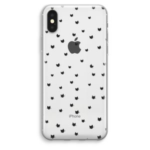 Kleine kattenkopjes: iPhone XS Max Transparant Hoesje