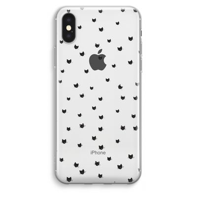 Kleine kattenkopjes: iPhone XS Max Transparant Hoesje