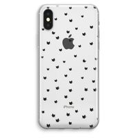 Kleine kattenkopjes: iPhone XS Max Transparant Hoesje