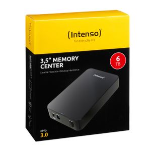 Intenso Memory Center externe harde schijf 6 TB 5400 RPM 3.5" USB Type-A 3.2 Gen 1 (3.1 Gen 1) Zwart