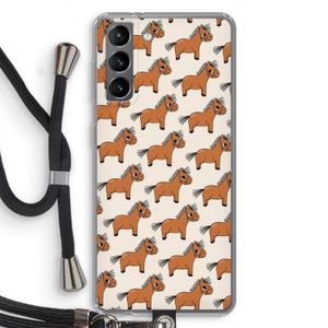 Pony: Samsung Galaxy S21 Transparant Hoesje met koord