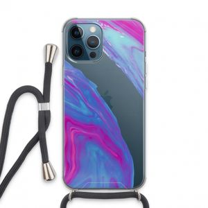 Zweverige regenboog: iPhone 13 Pro Max Transparant Hoesje met koord