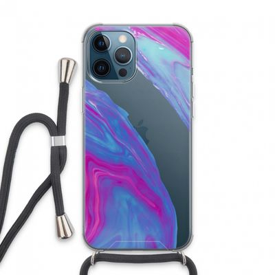 Zweverige regenboog: iPhone 13 Pro Max Transparant Hoesje met koord