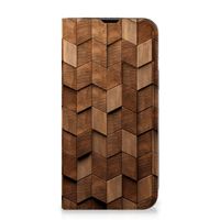 Book Wallet Case voor iPhone 14 Wooden Cubes