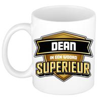 Naam mok Dean - wit - Superieur - keramiek - 300 ml - cadeau collega beker