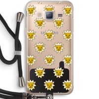Leeuwenkoppen: Samsung Galaxy J3 (2016) Transparant Hoesje met koord