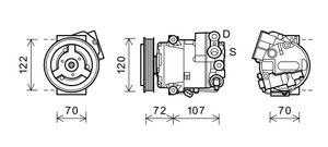 Compressor, airconditioning 3700K595