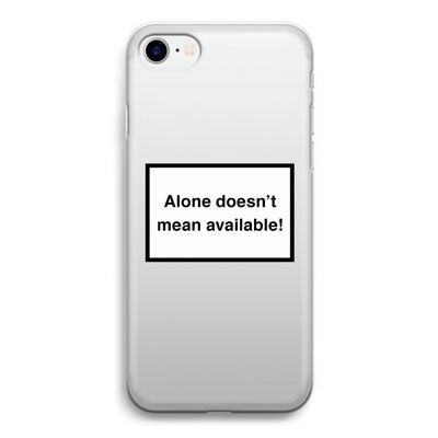 Alone: iPhone SE 2020 Transparant Hoesje