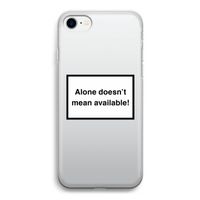 Alone: iPhone SE 2020 Transparant Hoesje
