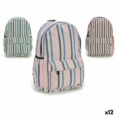 Schoolrugzak Strepen Multicolour 13 x 45 x 31 cm 12 Stuks