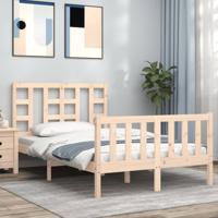 Bedframe met hoofdbord massief hout