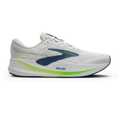 Brooks Revel Max hardloopschoenen White/Moonlight/Green Gecko heren Brooks Revel Max hardloopschoenen White/Moonlight/Green Gecko heren
