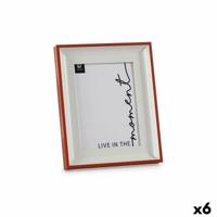 Fotolijsten Kristal Rood Wit Plastic (2,5 x 26,2 x 21 cm) (6 Stuks)
