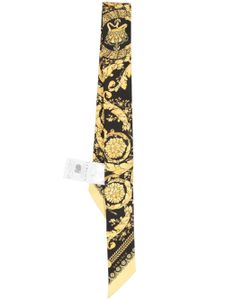 Versace foulard en soie à imprimé baroque - Noir