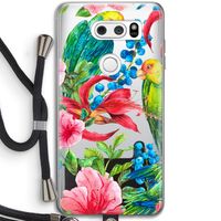 Papegaaien: LG V30 Transparant Hoesje met koord