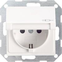 GIRA 045427 Wandcontactdoos met randaarde Inzetstuk System 55, Standaard 55, E2, Event, Event Clear, Event Opaque, Esprit, ClassiX Zuiver wit, Mat 1 stuk(s)