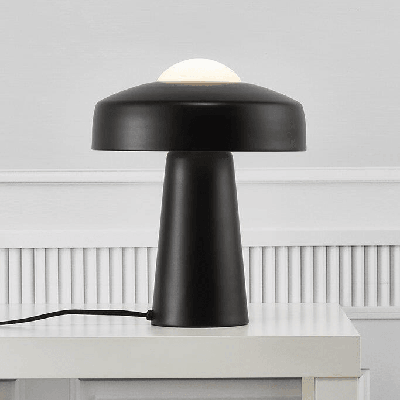 Tafellamp zwart schakelaar &apos;Time&apos; Nordlux E27 fitting metaal glas 34 cm