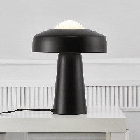 Tafellamp zwart schakelaar &apos;Time&apos; Nordlux E27 fitting metaal glas 34 cm