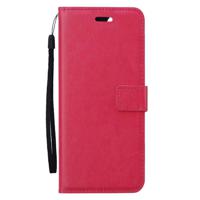 Basey Samsung Galaxy A35 5G Hoesje Book Case Kunstleer Cover Hoes - Donkerroze - thumbnail