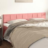 Hoofdborden 2 st 80x5x78/88 cm fluweel roze