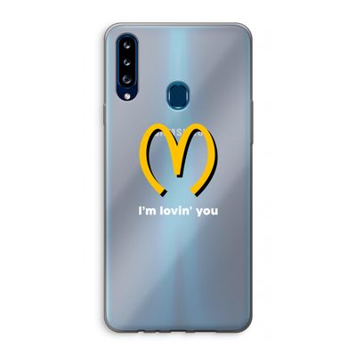 I'm lovin' you: Samsung Galaxy A20s Transparant Hoesje