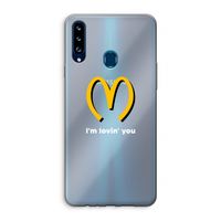 I'm lovin' you: Samsung Galaxy A20s Transparant Hoesje
