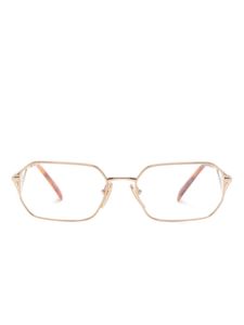 Prada Eyewear lunettes de vue géométriques à logo émaillé - Or