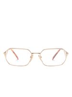 Prada Eyewear lunettes de vue géométriques à logo émaillé - Or