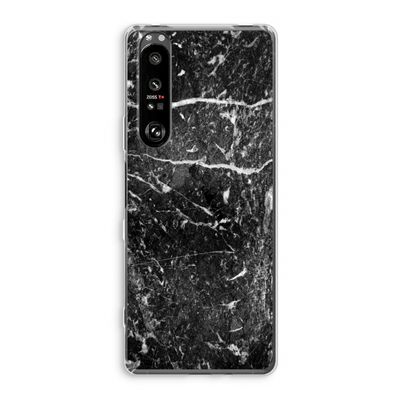 Zwart marmer: Sony Xperia 1 III Transparant Hoesje