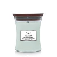 WoodWick Sagewood & Seagrass Medium Jar kaars Rond Turkoois 1 stuk(s)