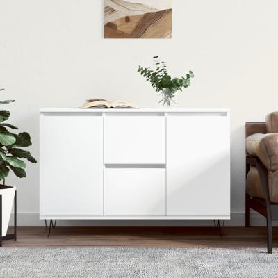 Dressoir 104x35x70 cm bewerkt hout wit