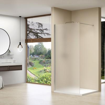 Inloopdouche Van Rijn ST01 100x200 cm Melkglas 8 mm Met Stabilisatiestang RVS van Rijn