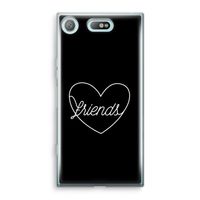 Friends heart black: Sony Xperia XZ1 Compact Transparant Hoesje