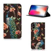 Apple iPhone X | Xs | Hoesje maken | Pauw met Bloemen Apple iPhone X | Xs | Hoesje maken | Pauw met Bloemen
