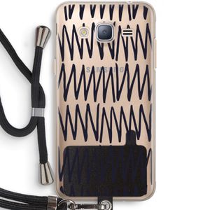 Marrakech Zigzag: Samsung Galaxy J3 (2016) Transparant Hoesje met koord