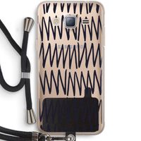 Marrakech Zigzag: Samsung Galaxy J3 (2016) Transparant Hoesje met koord