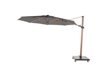 4-Seasons Siesta Premium - zweefparasol 350 cm. - Woodlook/Charcoal