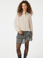 Neo Noir Marlowe Deco Blouse Ivory