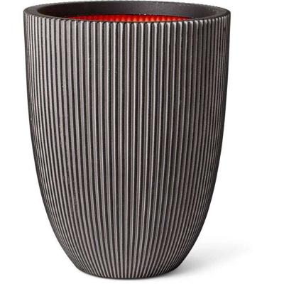 Capi Elegante Vaas Groef 46x58 cm Antraciet 445501