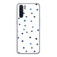Blauwe stippen: Oppo A91 Transparant Hoesje