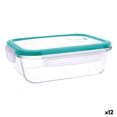 Hermetische Lunchtrommel Quid Ciclon Turkoois Glas 640 ml (12 Stuks)