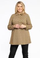 Yoek Tunic polo DIAMONDS | Licht Bruin | Maat 38/40