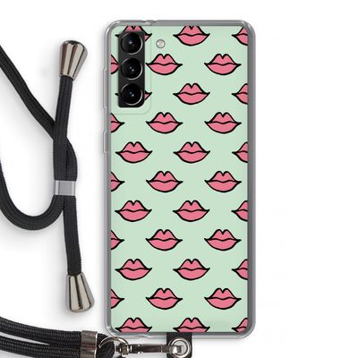 Lipjes: Samsung Galaxy S21 Plus Transparant Hoesje met koord